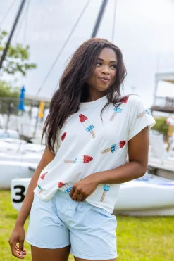 White Scattered Bomb Pop Tee