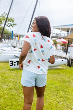 White Scattered Bomb Pop Tee