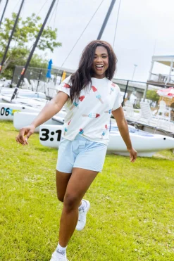 White Scattered Bomb Pop Tee