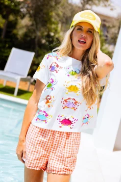 White Scattered Crab Tee