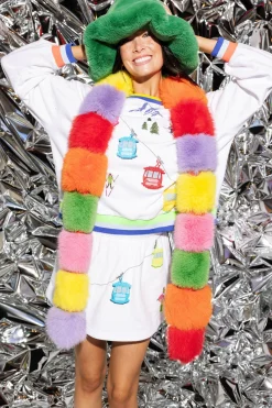 White Ski Lift On Gondola Sweatshirt