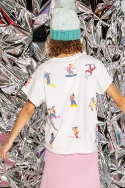 White Skiers Tee