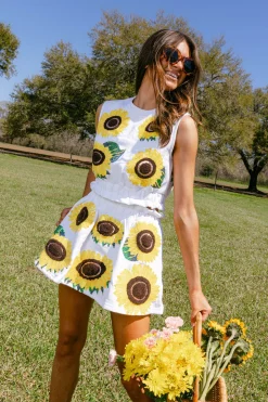White Sunflower Skort