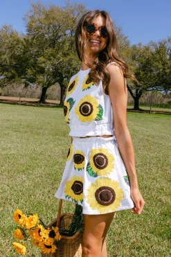 White Sunflower Skort