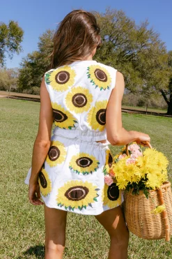 White Sunflower Skort