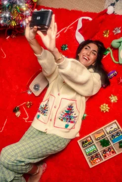 White Tree Pocket Cardigan