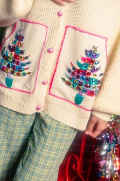 White Tree Pocket Cardigan