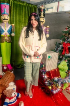 White Tree Pocket Cardigan