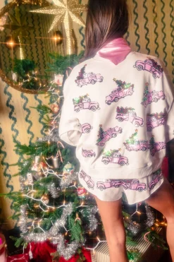 White Trucks With Christmas Trees Shorts