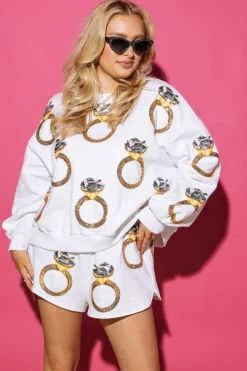 White Wedding Ring Sweatshirt