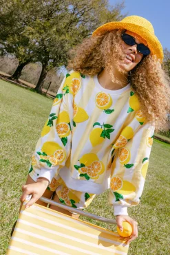 Yellow & White Stripe Lemon Short