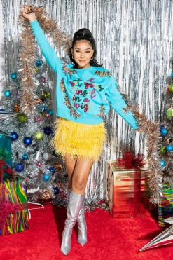 Yellow Feather Skirt