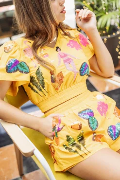 Yellow Girlies & Drinks & Animals Top