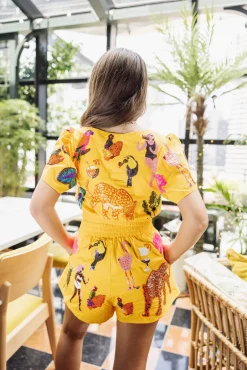 Yellow Girlies & Drinks & Animals Top