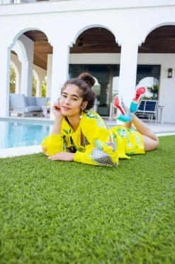 Yellow Green Multi Fish Sweatshirt