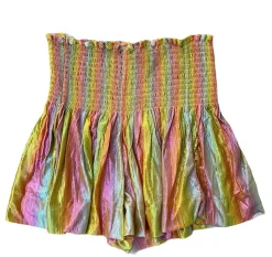 Yellow Rainbow Swing Shorts