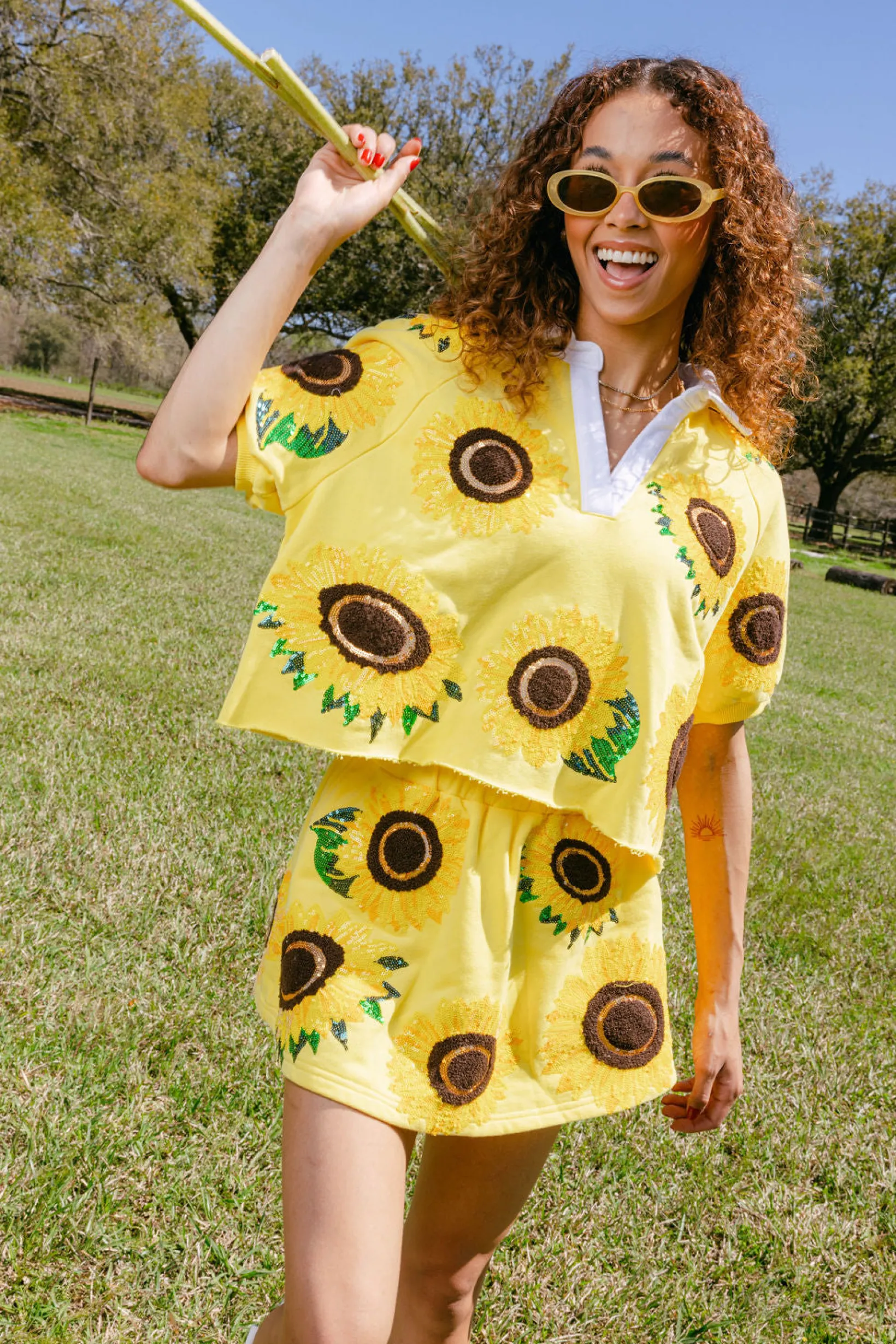 Yellow Sunflower Skort