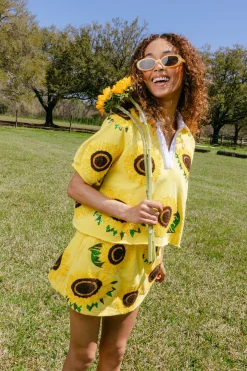 Yellow Sunflower Skort